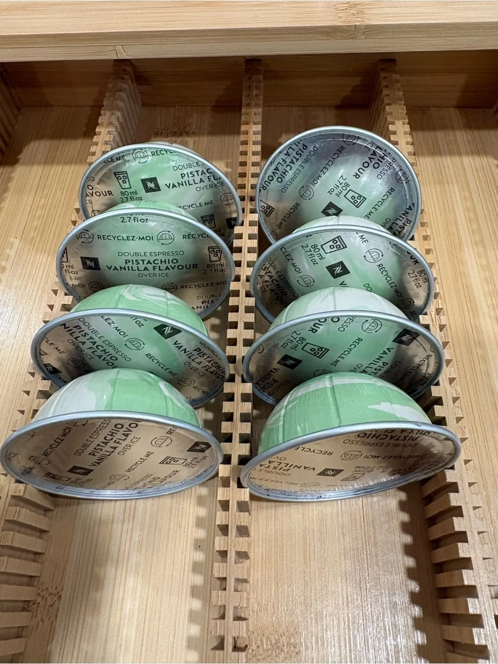 Bamboo espresso / keurig coffee holder